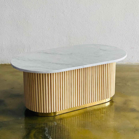 Malina Coffee Table Meja Ruang Tamu Top Marmer