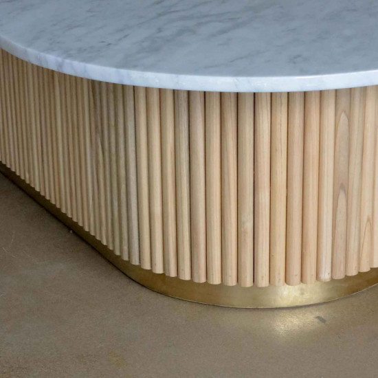 Malina Coffee Table Meja Ruang Tamu Top Marmer