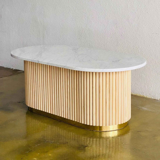 Malina Coffee Table Meja Ruang Tamu Top Marmer