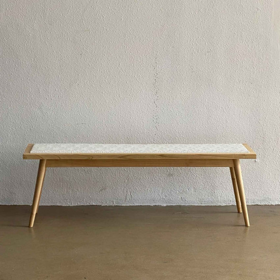 Marisa Bench Kursi Bangku Dudukan Rotan Retro Vintage