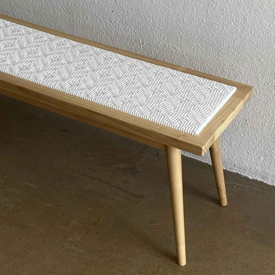 Marisa Bench Kursi Bangku Dudukan Rotan Retro Vintage