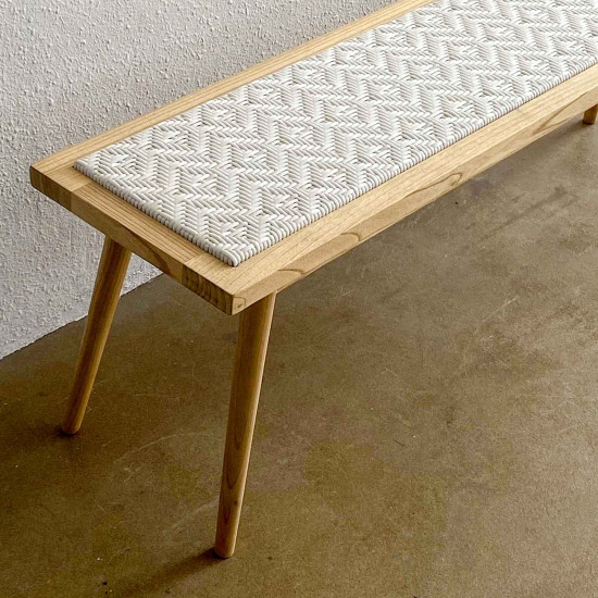 Marisa Bench Kursi Bangku Dudukan Rotan Retro Vintage