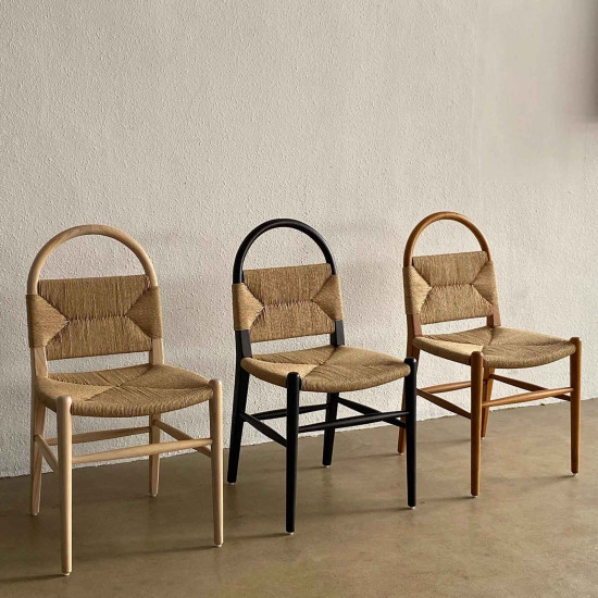 Matheo Chair Kursi Makan Cafe Anyaman Tali Lum