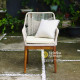 Mediterania Chair Kursi Makan Outdoor Anyaman Rotan Kayu Jati