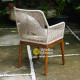 Mediterania Chair Kursi Makan Outdoor Anyaman Rotan Kayu Jati