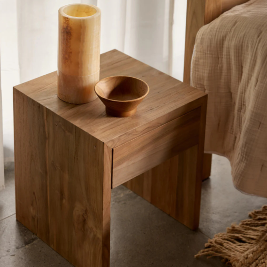 Mehdi Bedside Table with Drawer