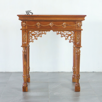 Meja Altar Sembahyang Kayu Jati Ukiran 2 Laci