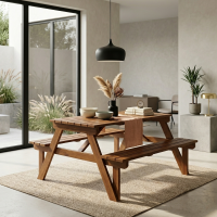 Meja Bangku Taman Kayu Jati Outdoor