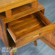 Meja Belajar Retro Kayu Jati Set Kursi Ropan