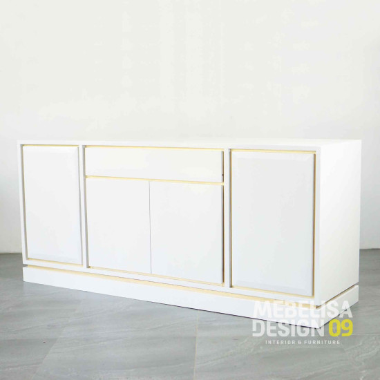 Meja Bufet Ruang Tamu Minimalis Duko Putih Modern