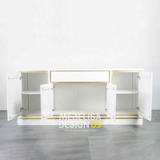 Meja Bufet Ruang Tamu Minimalis Duko Putih Modern