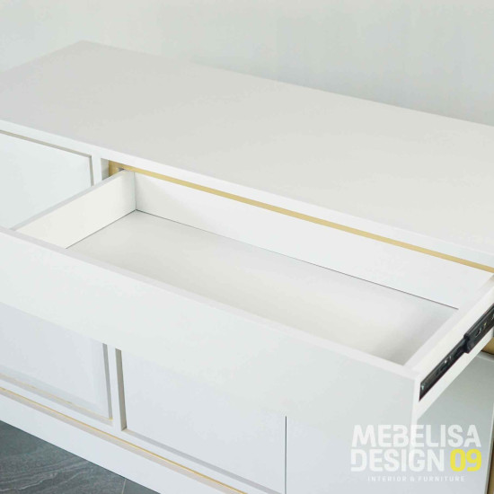 Meja Bufet Ruang Tamu Minimalis Duko Putih Modern