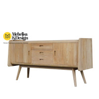 Meja Bufet TV Retro Kayu Jati Minimalis