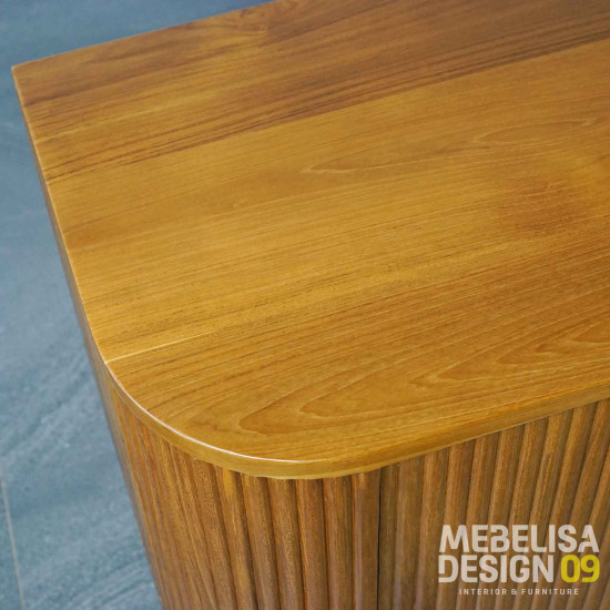 Meja Bufet TV Retro Pintu Geser Kayu Jati