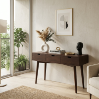 Meja Console Retro Jati 3 Laci Modern Emin
