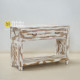 Meja Konsol Dinding Pajangan Jati White Wash Rustic