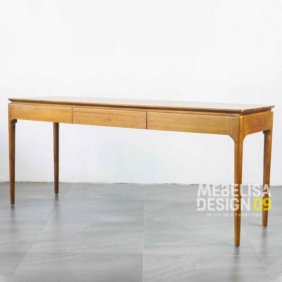 Meja Konsol Panjang Retro Mid-Century Modern Kayu Jati Meja Konsol Panjang Retro Mid-Century Modern Kayu Jati