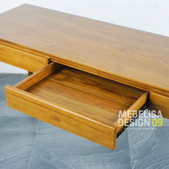 Meja Konsol Panjang Retro Mid-Century Modern Kayu Jati Meja Konsol Panjang Retro Mid-Century Modern Kayu Jati