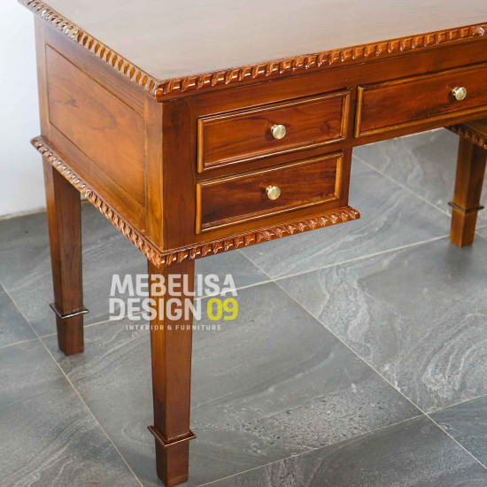 Meja Konsol Ruang Tamu Minmalis Kayu Jati 5 Laci