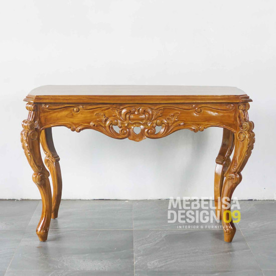Meja Konsul Ukiran Klasik Vintage Kayu Jati Solid Meja Konsul Ukiran Klasik Vintage Kayu Jati Solid