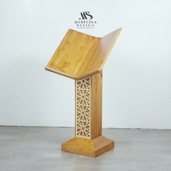 Meja Rekal Al-Quran Mimbar Masjid Minimalis