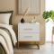 Meja Nakas Bedside Laci Minimalis Duco Putih