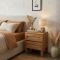 Meja Nakas Bedside Minimalis Diana 2 Laci Rotan