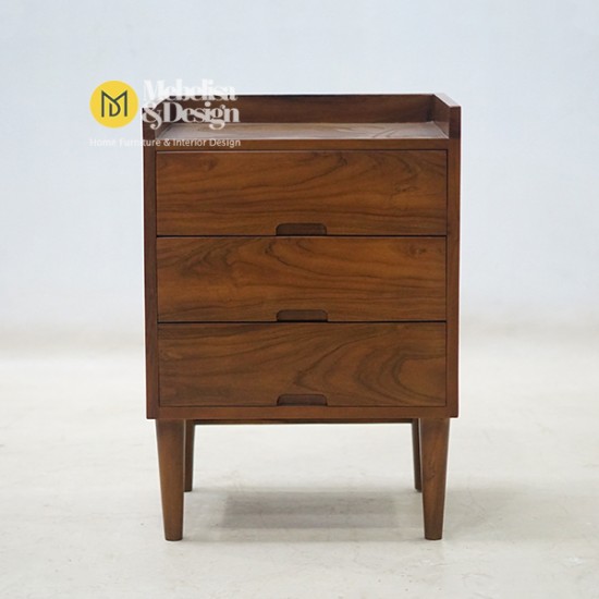 Meja Nakas Bedside Minimalis Jati Saskia