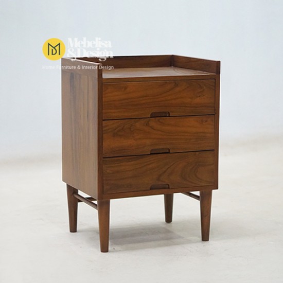 Meja Nakas Bedside Minimalis Jati Saskia