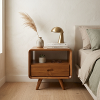 Meja Nakas Bedside Retro 2 Laci Pacific