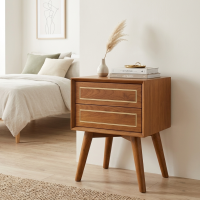 Meja Nakas Bedside Retro Daren 2 Laci