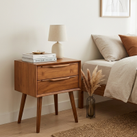 Meja Nakas Bedside Retro Mid-Century Jati Jepara