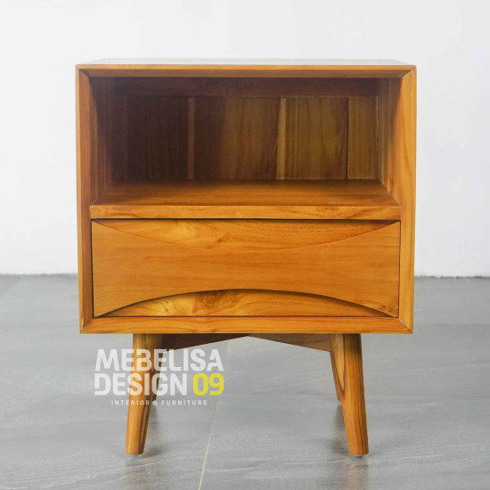 Meja Nakas Kamar Tidur Kayu Jati Retro 2 Laci Meja Nakas Kamar Tidur Kayu Jati Retro 2 Laci