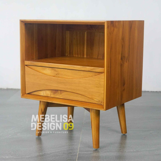 Meja Nakas Kamar Tidur Kayu Jati Retro 2 Laci Meja Nakas Kamar Tidur Kayu Jati Retro 2 Laci