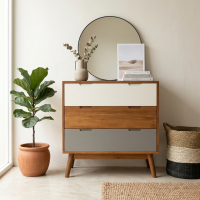Meja Nakas Laci Retro Scandinavian