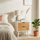 Meja Nakas Minimalis Retro Kayu Jati Natural Duco