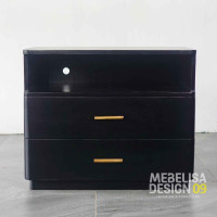 Meja Nakas Nighstand 2 Laci Modern Kayu Jati Meja Nakas Nighstand 2 Laci Modern Kayu Jati