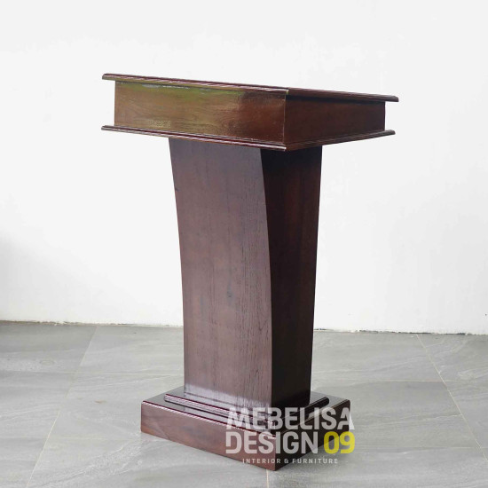 Meja Prasasti Podium Minimalis Kayu Jati Solid