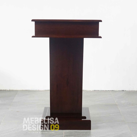 Meja Prasasti Podium Minimalis Kayu Jati Solid