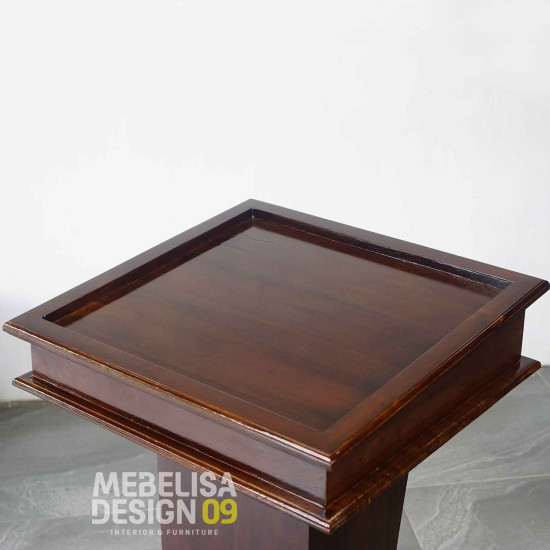 Meja Prasasti Podium Minimalis Kayu Jati Solid