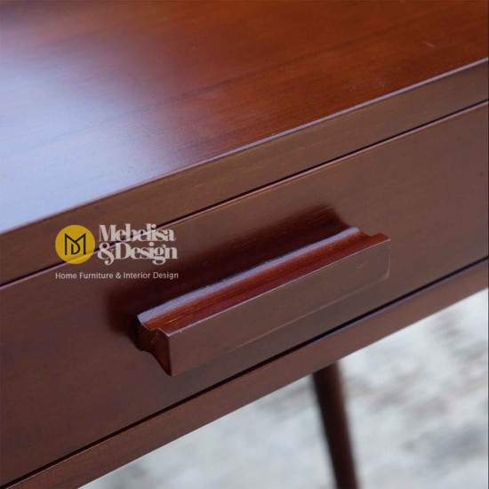 Meja Rias Kekinian Model Retro Kayu Jati 1 Laci