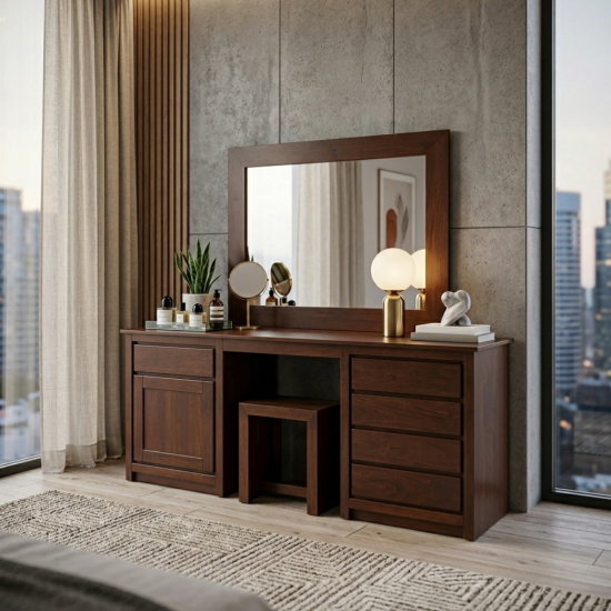 Meja Rias Minimalis Modern Kayu Jati Tania Meja Rias Minimalis Modern Kayu Jati Tania