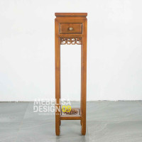 Meja Nakas Ruang Tamu Tinggi 2 Laci Kayu Jati Ukiran