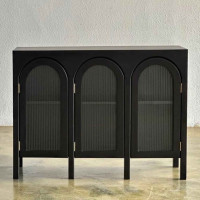 Mia Sideboard Bufet Minimalis Kontemporer Kayu Jati Solid