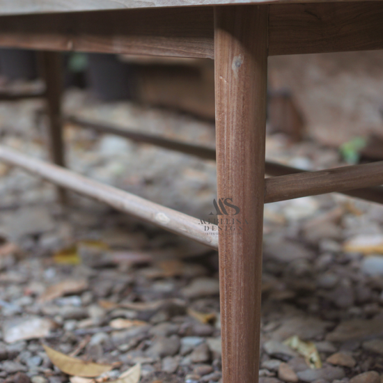 Mid-Century Retro Bench Recycled Teak Wood