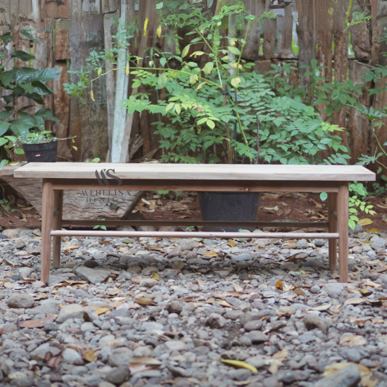 Mid-Century Retro Bench Recycled Teak Wood