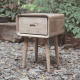 Mid-century Modern Nightstand Recycled Teak 1 Drawers