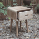 Mid-century Modern Nightstand Recycled Teak 1 Drawers