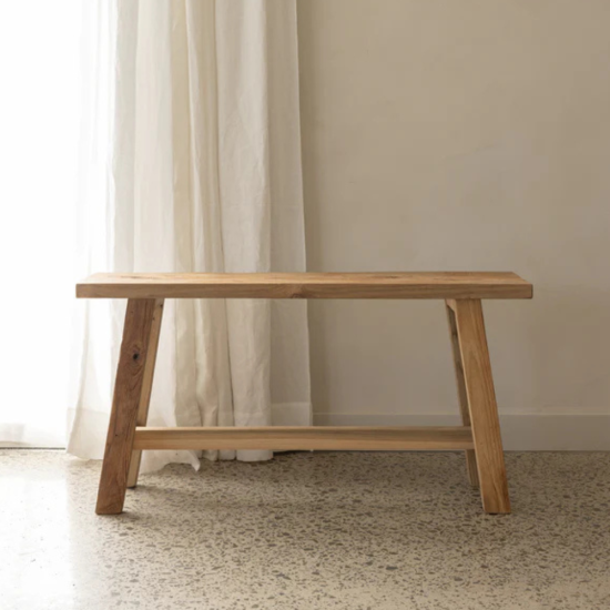 Minimalist Hallway Bench Made Reclaimed Teak