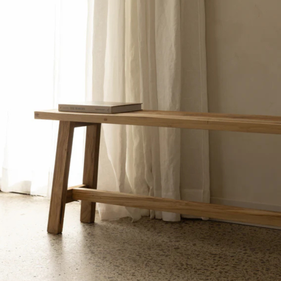 Minimalist Hallway Bench Made Reclaimed Teak